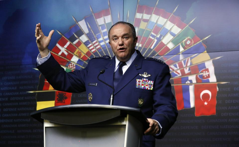 NATO Supreme Allied Commander Europe and Commander of the U.S. European Command General Philip Breedlove speaks during a news conference at the National Defence headquarters in Ottawa May 6, 2014. NATO will have to consider permanently stationing troops in eastern Europe as a result of the increased tension between Russia and Ukraine, the alliance's top military commander Breedlove said on Tuesday. REUTERS/Chris Wattie (CANADA - Tags: POLITICS MILITARY)