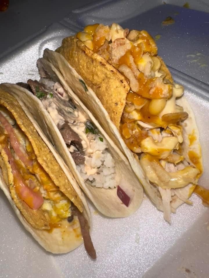 Poppys Tacos serves up tacos, nachos and quesadillas from its rental kitchen at StarkFresh in downtown Canton. Here, from left, are "The Spicy," "The Favorite" and "The Smoker."