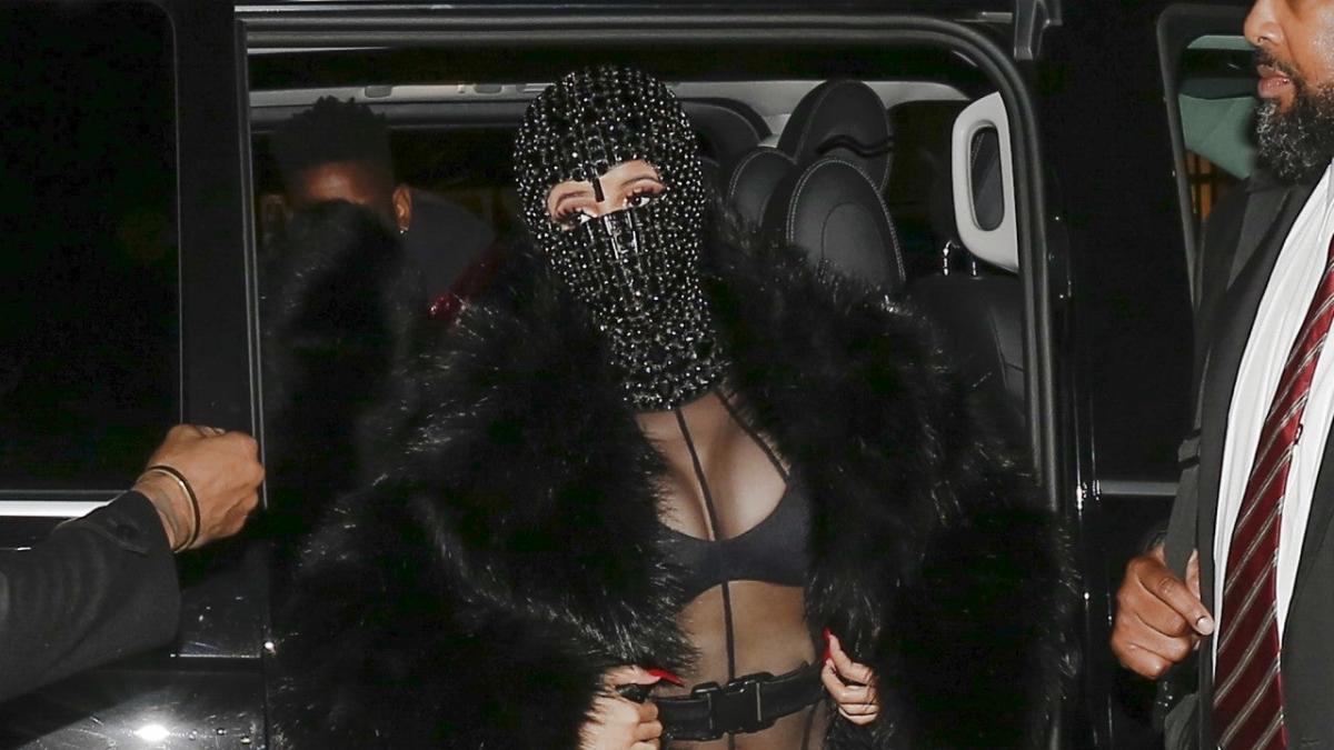 Cardi B Rocks See-Through Catsuit and Mask for Paris Men's Fashion Week --  See the Look!