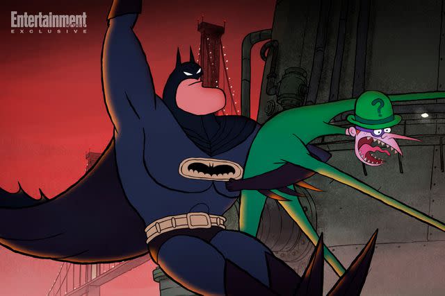 Amazon Studios Batman and the Riddler in 'Merry Little Batman'