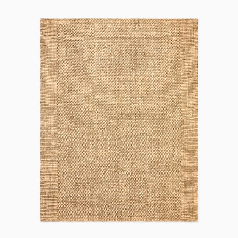 Jute Boucle Stripe Border Rug