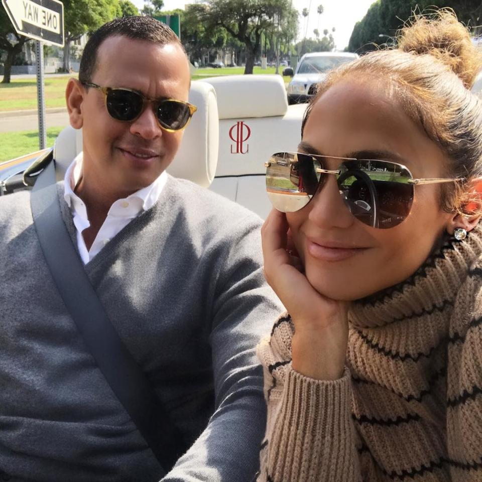 Jennifer Lopez and Alex Rodriguez go for a ride