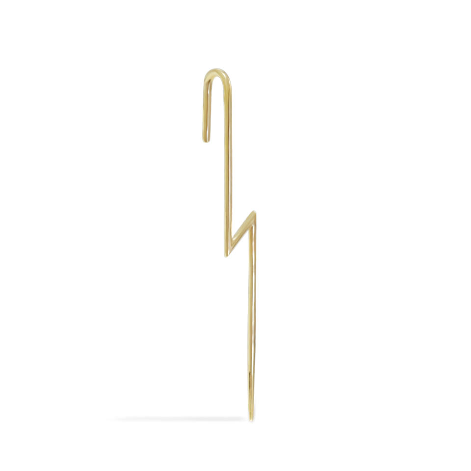 18K Gold Flash Ear Pin