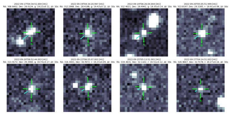 Additional observations of 2022 SF289  made by the Zwicky Transient Facility survey.