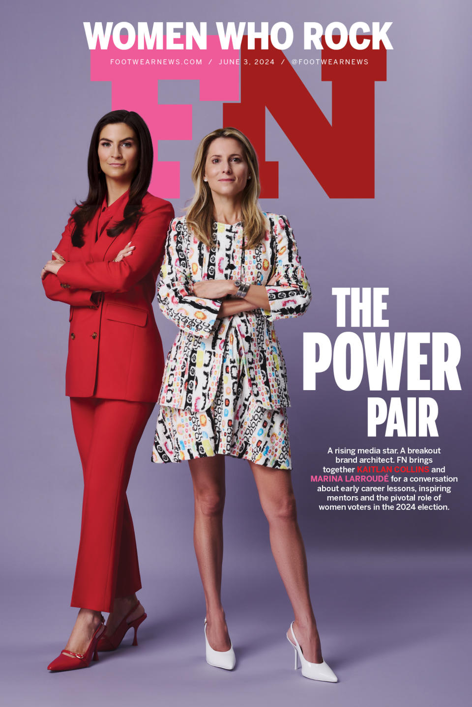 Kaitlan Collins and Marina Larroudé star in FN’s Women Who Rock issue.