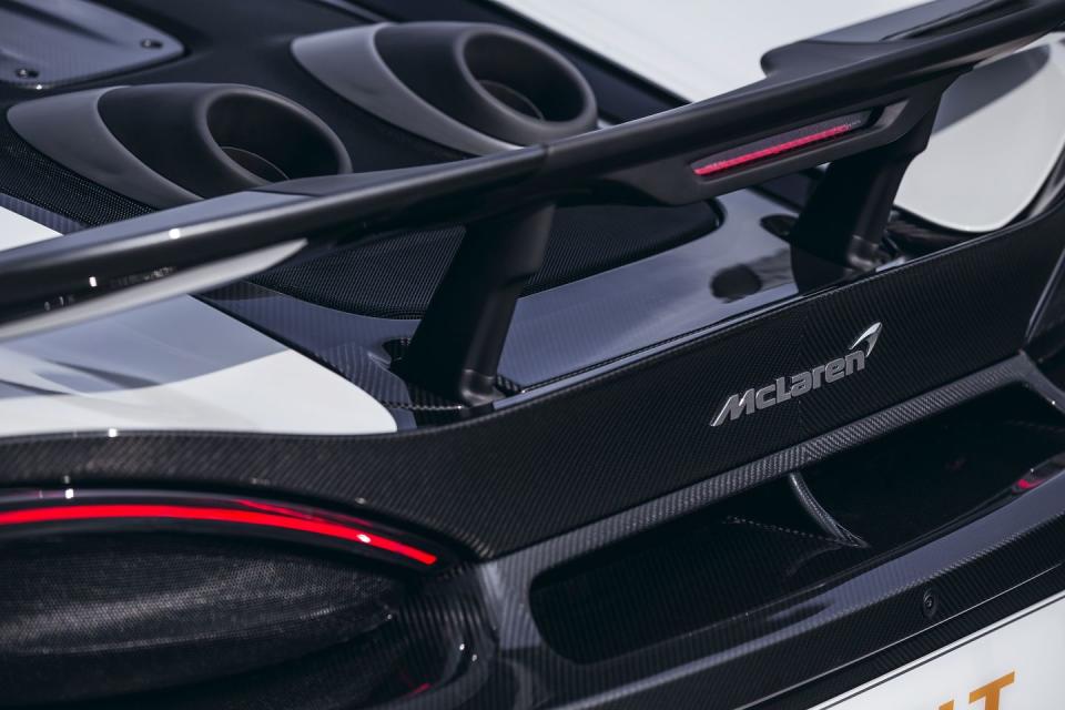 <p>Continuing the McLaren theme is the ferocious 600LT. Instead of exiting at the back, like the company's other Sports Series cars, the it exit at the top, behind the wing. <a href="https://www.roadandtrack.com/car-culture/a25874233/2019-mclaren-600lt-adventure-review/" rel="nofollow noopener" target="_blank" data-ylk="slk:And it shoots flames;elm:context_link;itc:0;sec:content-canvas" class="link ">And it shoots flames</a>. </p>