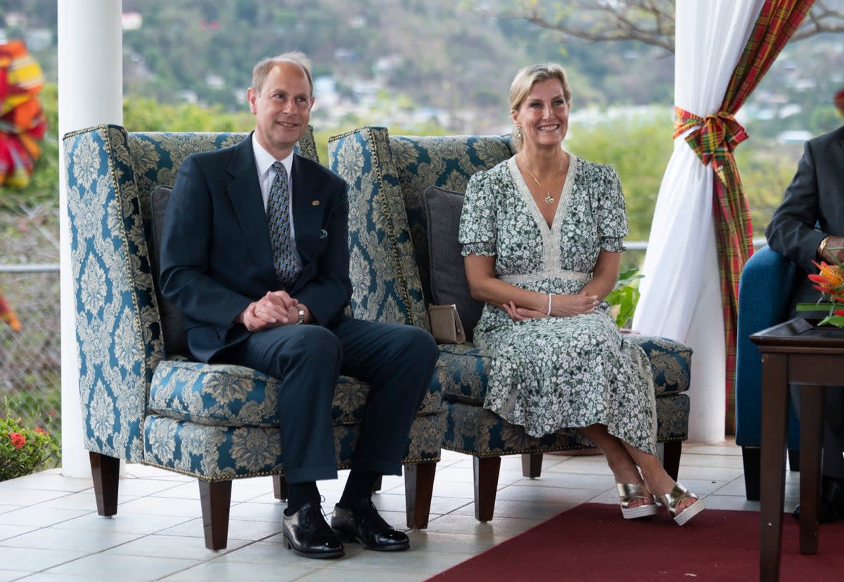 Sophie, Countess of Wessex and Prince Edward, Earl of Wessex attend a Duke Of Edinburgh Awards ceremony at the Prime Minister's residence on April 26, 2022 (Getty Images)