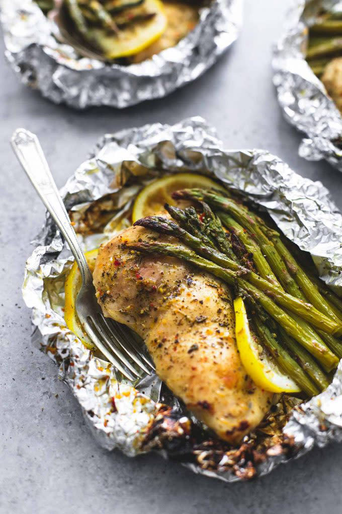 Lemon Chicken and Asparagus Foil Packs