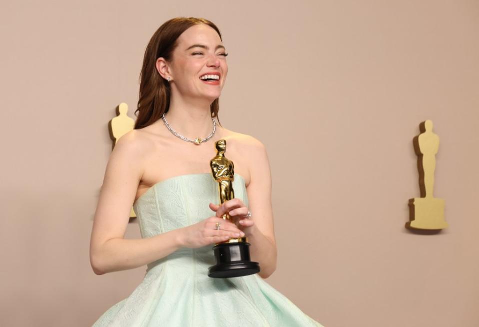 In a shocking upset, Emma Stone beat out Lily Gladstone for Best Actress. John Shearer/WireImage