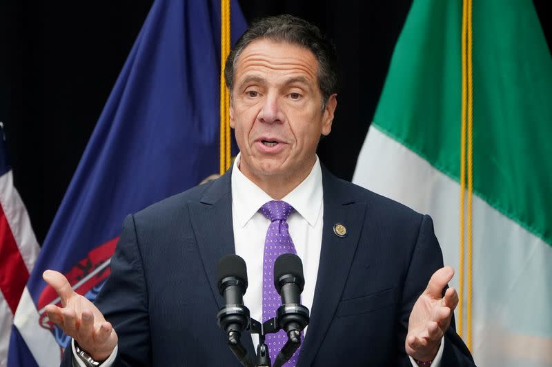 FILE PHOTO: Governor of New York Andrew Cuomo speaks