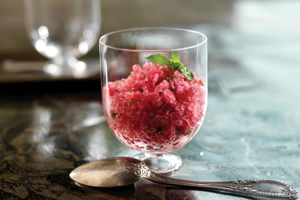 Hibiscus-Mint Granita