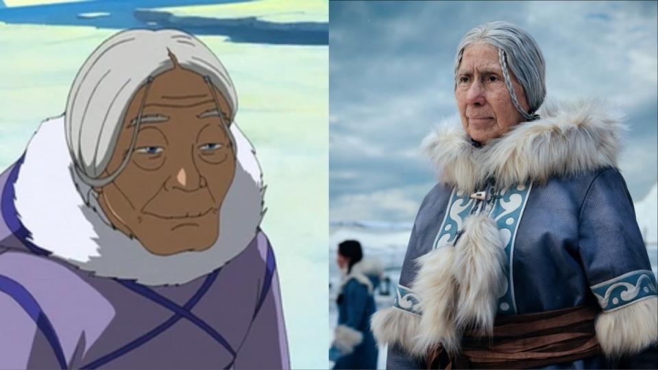 Avatar The Last Airbender character in cartoon and Netflix live action Gran Gran