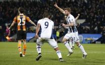 Britain Football Soccer - West Bromwich Albion v Hull City - Premier League - The Hawthorns - 2/1/17 West Bromwich Albion's James Morrison celebrates scoring their third goal Action Images via Reuters / Matthew Childs Livepic