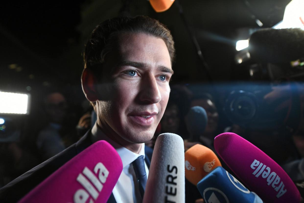 Sebastian Kurz: the 31-year-old Austrian conservative is set to become the world's youngest leader: EPA