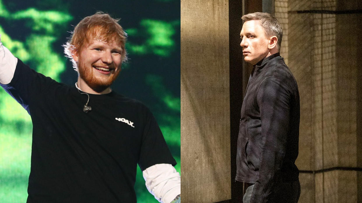 Ed Sheeran is favourite to record the theme tune for upcoming Bond film 'No Time to Die'. (Credit: Sergei Bobylev\TASS via Getty Images/Sony/EON)