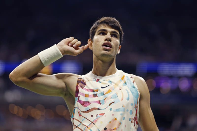 Carlos Alcaraz of Spain is the No. 2 seeded man at the 2024 Australian Open. File Photo by John Angelillo/UPI