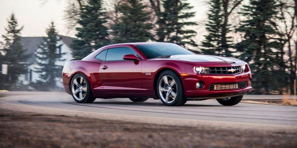 <p>Why put a diesel engine in a Camaro? <a href="https://www.roadandtrack.com/car-culture/news/a29171/this-duramax-swapped-camaro-is-ate-up-with-torque/" rel="nofollow noopener" target="_blank" data-ylk="slk:896 lb-ft of torque to the rear wheels is why;elm:context_link;itc:0;sec:content-canvas" class="link ">896 lb-ft of torque to the rear wheels is why</a>. No further explanation necessary.</p>