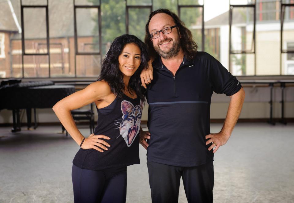 Strictly Come Dancing contestant Dave Myers and dance partner Karen Hauer during rehearsals at the Royal Academy of Dance, in Battersea, South London.   (Photo by Dominic Lipinski/PA Images via Getty Images)