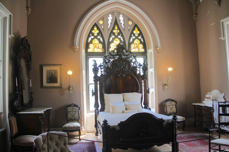 A bedroom at Lyndhurst Mansion.