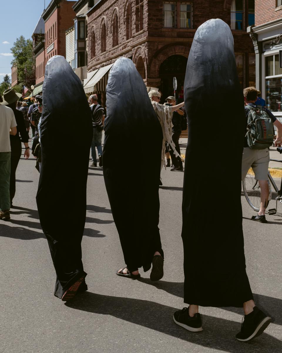 A trio of artists from Colorado Springs came as Dead Man’s Fingers, or Xylaria polymorpha. “We thought it was very goth,” one explained.