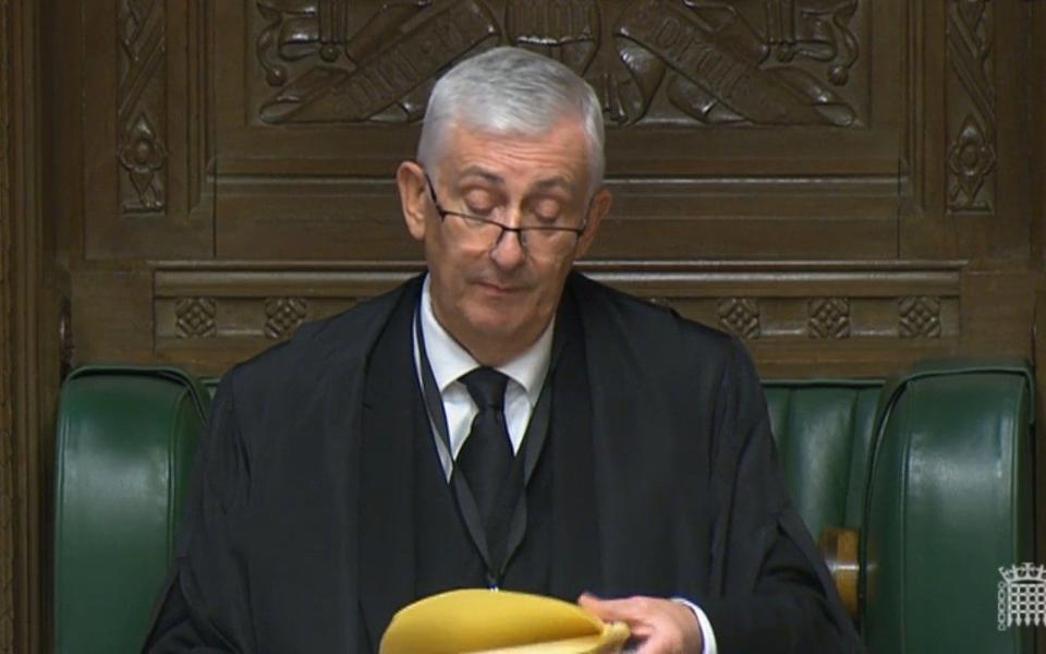 Sir Lindsay Hoyle asked for a minute's silence in the chamber to commemorate the life of Sir David - House of Commons/PA Wire