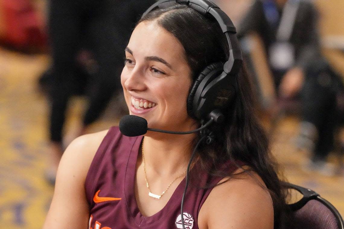 An Australian, former Virginia Tech point guard Georgia Amoore is one of three international players currently on the first Kentucky Wildcats women’s basketball roster of the Kenny Brooks coaching era at UK.