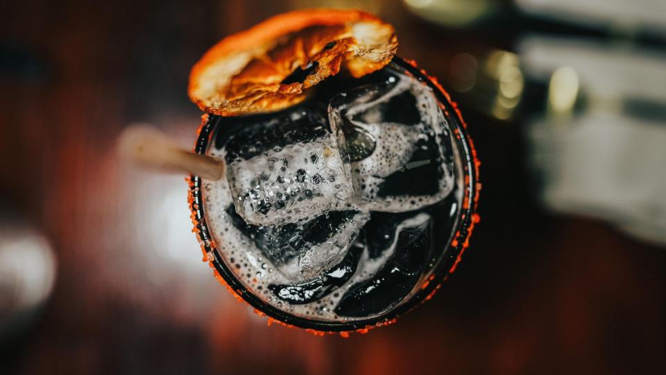 A Black Espolon Margarita with fresh lime from The Old Causeway Steak and Oyster House in Manahawkin.