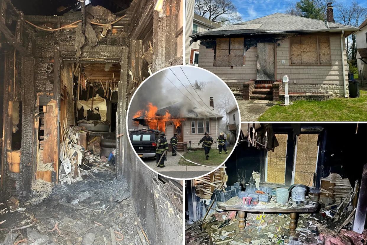 A Long Island home completely burned down by a fire in 2020 has listed for nearly $400,000.