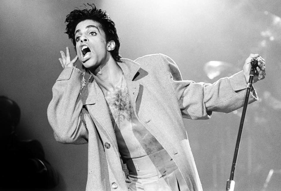 Prince performing, 1980