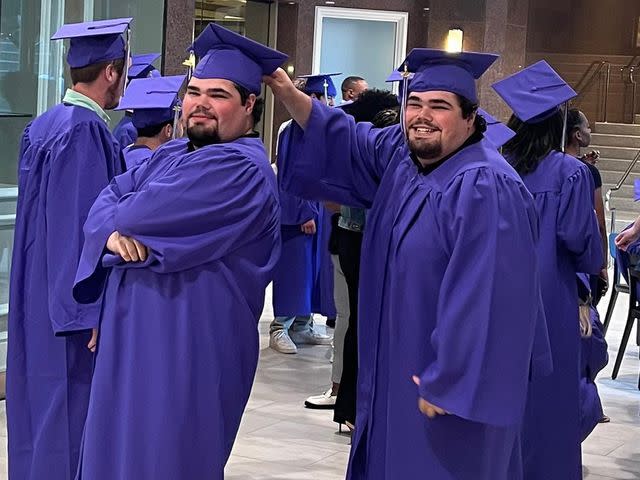 <p>Kenny Rogers Instagram</p> Justin and Jordan Rogers at their high school graduation in June