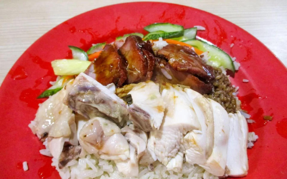 Hup Hong Chicken Rice - Steamed Chicken + Char Siew 