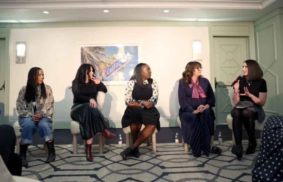 (L-R) Donna Lamar, Kim Granito, Vivian Odior, Lara Richardson and Sara Wilson at The Wrap's Power Women Summit, Maybourne Hotel, Beverly Hills, California on Dec 5, 2023.