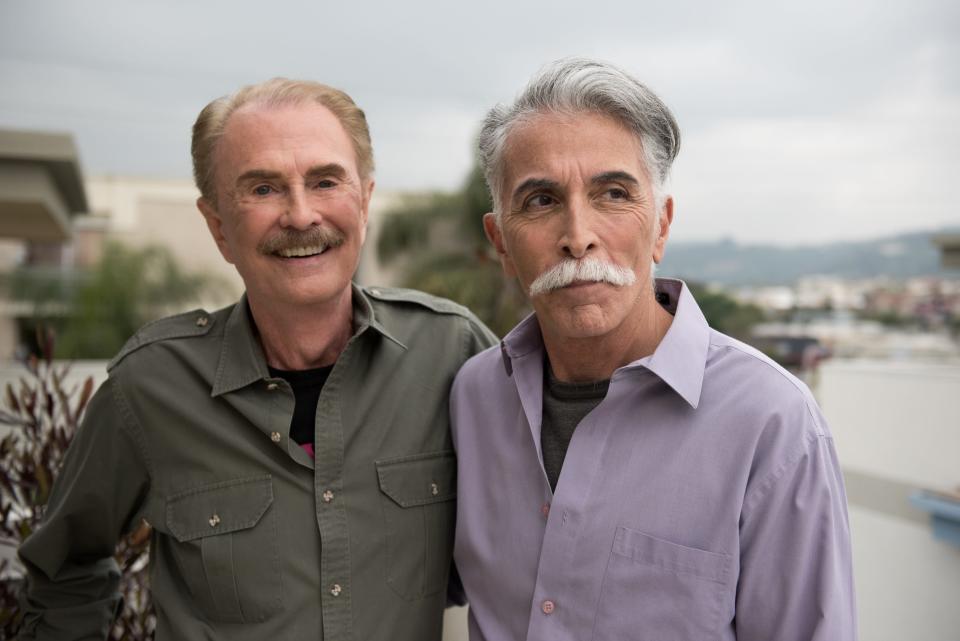 Alexander and Frank Pellecchia on their Los Angeles rooftop.