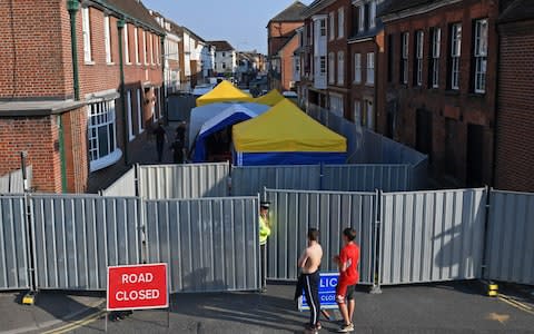 Large parts of Salisbury will remain cordoned off - Credit: AFP