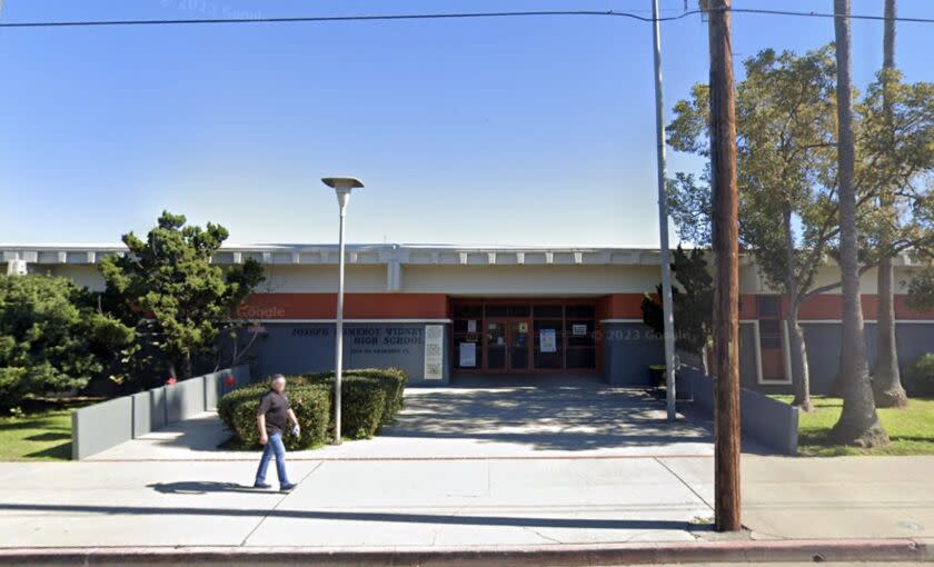 Joseph Pomeroy Widney High School in Los Angeles from Google maps.