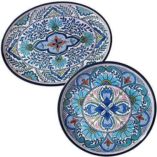 23) Cerified International Talavera 2-Piece Melamine Platter