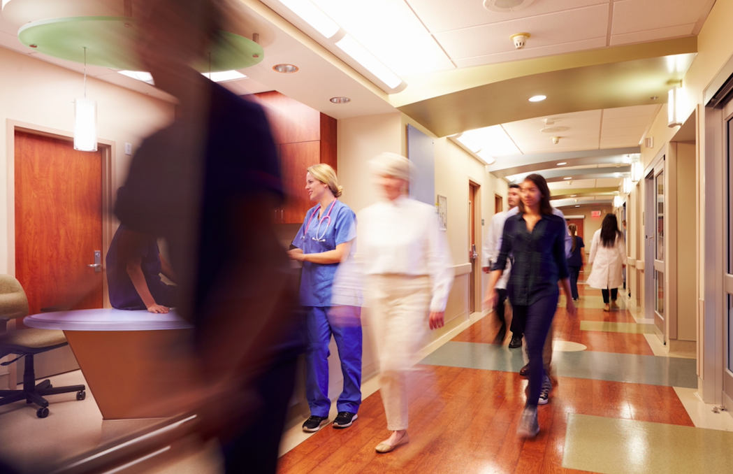 <em>The doctors were left to care for over 400 patients during a night shift (Rex/posed by models)</em>