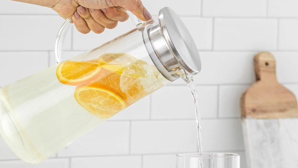 It's prettier than a Stanley — although there's no stopping you from pouring your fruit-infused water into one of the mega-sized tumblers. (Amazon)