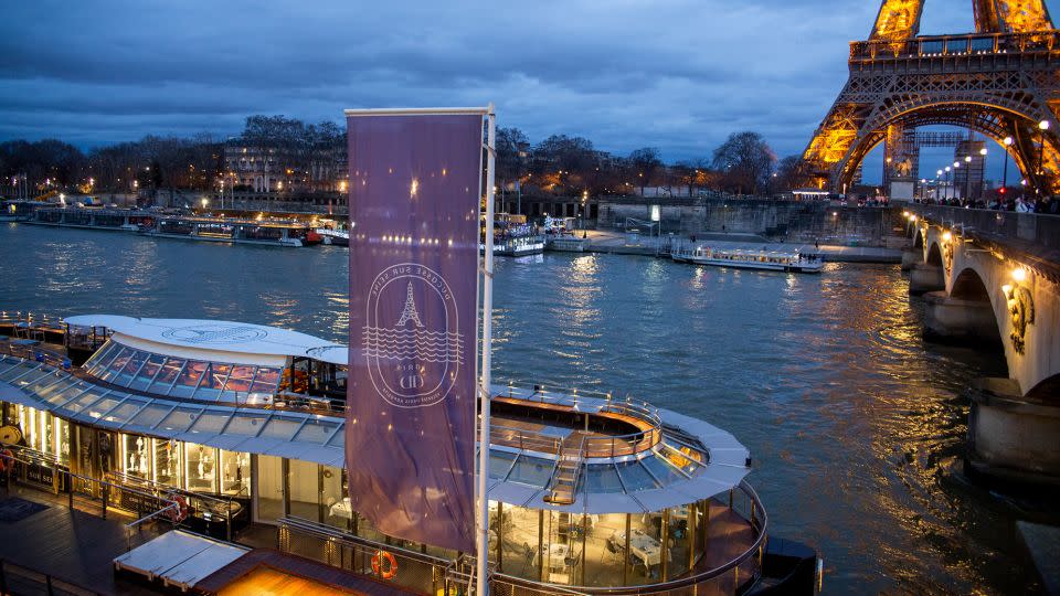 Some wealthy Olympic tourists have privately hired Ducasse sur Seine, the riverboat of Michelin-starred chef Alain Ducasse. - Pierre Monetta