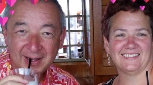 Glen Hamakawa, 67, and Eva Hamakawa, 56, were reported missing Friday by their family. Police say search crews found the couple dead in a backcountry area west of Summerland on Sunday. (Submitted by the family of Glen and Eva Hamakawa - image credit)