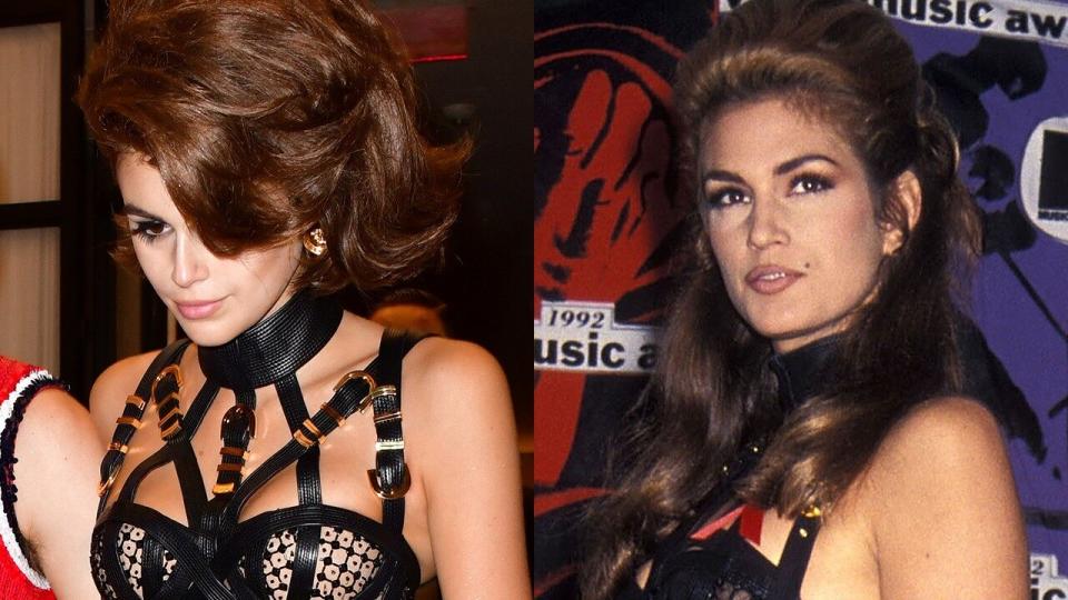 The model celebrated her birthday in a sexy ensemble so similar to what her mom wore decades ago.