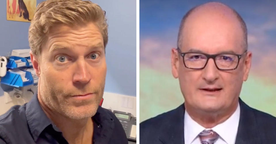 L: Dr Chris Brown. R: David 'Kochie' Koch on Sunrise