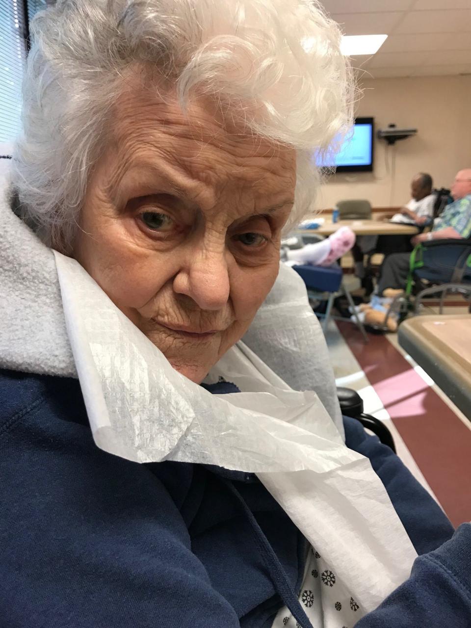 Florence Hite at Thompson House nursing home in Rhinebeck in 2018. She died at age 100 after falling ill at the facility. Her daughter, Jean Harris, said she filed a complaint against the nursing home related to the death that went unresolved by state health officials.