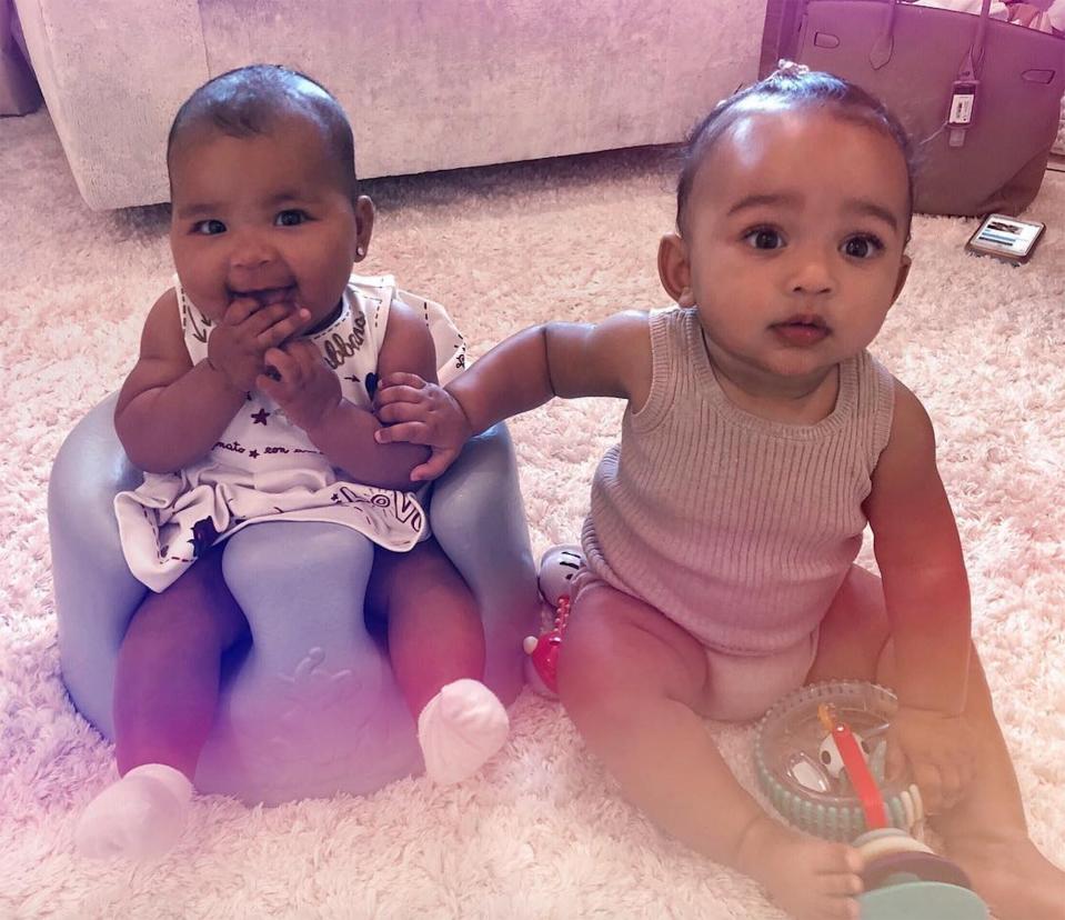 The cute cousins — who are only two months apart — are already close to each other, as seen in this photo that Kim Kardashian West posted to Instagram of her daughter Chicago striking a seemingly protective pose on behalf of baby True. "I got this True," the beauty mogul <a href="https://people.com/parents/kim-kardashian-khloe-kardashian-daughters-photo-i-got-this/" rel="nofollow noopener" target="_blank" data-ylk="slk:captioned the shot.;elm:context_link;itc:0;sec:content-canvas" class="link ">captioned the shot. </a>