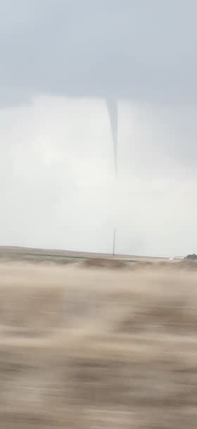 Landspout photos taken by Tricia J. Hockett in Haskell at 3:35 p.m. on Sunday, March 24.