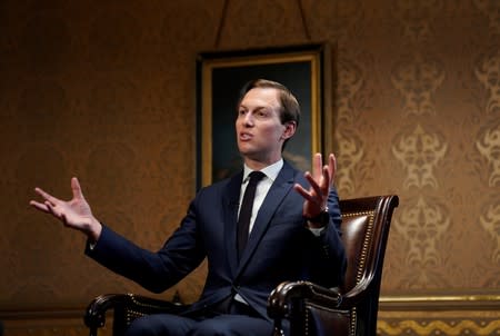 Jared Kushner speaks during an interview with Reuters