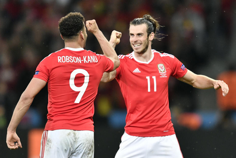 Hal Robson-Kanu and Gareth Bale