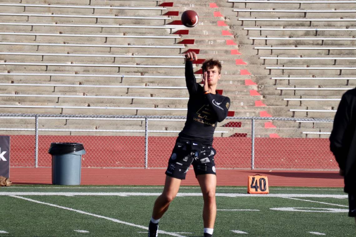 Future Miami quarterback Emory Williams is shown at the 2022 Elite 11 Finals, where he finished among the top competitors.