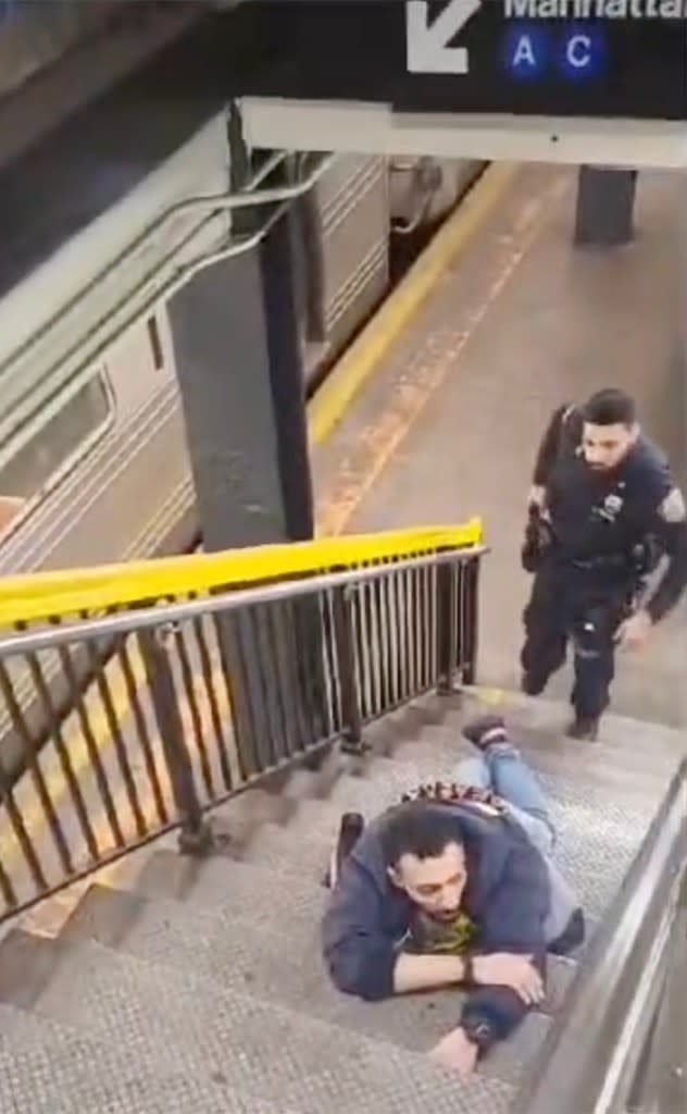 Police found the suspect after he exited the subway.