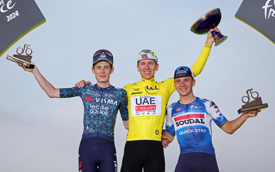 The top three on the podium after the final stage